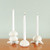 Set of 3 Beach Inspired Cream Star Fish Seashell Taper Candle Holders - IMAGE 2