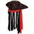 Pack of 6 Black Men Adult Caribbean Pirate Hat with Bandanna and Dreadlocks - One Size - IMAGE 1