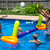 Inflatable Orange and Yellow Splash Volleyball Game Pool Float, 11.5-Inch - IMAGE 2