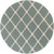 8' Gray and Cream Round Hand Hooked Area Throw Rug - IMAGE 1