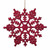 24ct Berry Pink Glitter Snowflake Christmas Ornaments 4" (100mm) - IMAGE 3