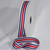 Navy Blue and Red Striped Woven Grosgrain Craft Ribbon 1" x 55 Yards - IMAGE 1