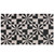 Black and Gray Abstract Rectangular Doormat 18" x 30" - IMAGE 1