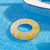 Inflatable Yellow and Orange Mosaic Swimming Pool Ring Float, 47-Inch - IMAGE 2