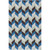 8' x 11' Geometric Blue and Brown Hand Woven Wool Area Throw Rug - IMAGE 1