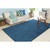 9.75' Federal Blue Solid Hand-Loomed Wool Round Area Throw Rug - IMAGE 2