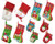 10-Piece Winter Wonderland Christmas Stocking and Novelty Gift Bag Set 14" - IMAGE 2