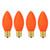 4ct Orange Opaque C9 LED Glass Christmas Replacement Bulbs - IMAGE 2
