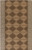 3.5' x 5.5' Jagged Pyramids Brown and Beige Hand Woven Rectangular Wool Area Throw Rug - IMAGE 1