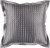 22" Gray Contemporary Quilted Square Throw Pillow - IMAGE 1