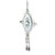 9.5" Silver Elegant Jeweled Mirrored Drop Christmas Ornament - IMAGE 1
