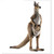 Handcrafted Lifesize Mama Kangaroo with Joey Plush Animal - 43.5" - IMAGE 1