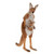43" Brown and White Handcrafted Plush Mother Kangaroo with Joey Stuffed Animal - IMAGE 1