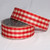 Red and Ivory Gingham Wired Woven Edge Craft Ribbon 1.5" x 27 Yards - IMAGE 2