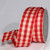 Red and Ivory Gingham Wired Woven Edge Craft Ribbon 1.5" x 27 Yards - IMAGE 1