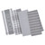 Set of 4 Granite Gray and White Rectangular "Foodie" Plaid Patterned Dish Towels 28" - IMAGE 1