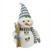 Snowman with Skis and Snowflake Buttons Christmas Figure - 20" - White and Gray - IMAGE 2