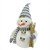 20" White and Gray Snowman with Skis Christmas Tabletop Decor - IMAGE 1