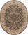 8' x 10' Olive Green and Chocolate Brown Hand Tufted Oval Area Throw Rug - IMAGE 1