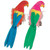 Pack of 6 Blue and Green Feathered Luau Parrots 12" - IMAGE 1