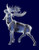 Pack of 2 Clear Icy Crystal Decorative Christmas Moose with Head Up Figurines 10.5" - IMAGE 1