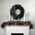 Pre-Lit Battery Operated Black Bristle Christmas Wreath - 36" - Warm White LED Lights - IMAGE 3