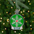 Ski Club Snowflake Christmas Charm Ornament - 3.5" - IMAGE 1