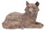 17" Woodland Rustic Style White and Brown Lying Fox Decorative Figure - IMAGE 1