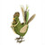 Standing Spring Foliage Chicken Figure - 15" - Green and Brown - IMAGE 1