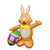 Inflatable LED Lighted Easter Bunny with Egg Outdoor Decoration - 4' - IMAGE 2