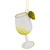 4.25" Yellow Wine Glittered Glass Christmas Ornament - IMAGE 1