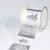 White and Silver Colored German Christmas Print Organza Craft Ribbon 3" x 27 Yards - IMAGE 1
