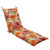 72.5" White and Red Floral Solid Outdoor Patio Chaise Lounge Cushion - IMAGE 1