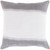 18" Gray and White Double Dip Decorative Throw Pillow - Down Filler - IMAGE 1