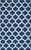 3.5' x 5.5' Royal Blue and Winter White Hand Woven Rectangular Area Throw Rug - IMAGE 1