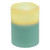 Flameless LED Lighted 3-Wick Flickering Wax Pillar Candle - 8" - Sage Green - IMAGE 4