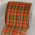 Orange and Green Tartan Wired Craft Ribbon 4" x 20 Yards - IMAGE 1