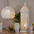 30.5" White and Gold Moroccan Style Lantern Floor Lamp - IMAGE 2