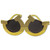 Pack of 6 Black and Gold Horseshoe Party Eyeglasses Costume Accessories - One Size - IMAGE 1