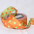 Orange Polka Dot Woven Craft Ribbon 1.5" x 27 Yards - IMAGE 2