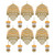 Black Tie Lighting Chandelier Wall Decoration Props - 27.5" -Pack of 168 - IMAGE 1
