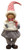 16" Red and Ivory Gnome Young Girl Christmas Figurine - IMAGE 1