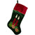 20" Dark Green and Burgundy Candle and Pine Cone Velveteen Christmas Stocking - IMAGE 1