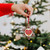 Snowflake "Sugar Daddy" Candy Logo Christmas Ornament - 3.5" - Red and Silver - IMAGE 3