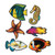 Club Pack of 72 Yellow and Blue Under the Sea Tropical Fish Cutout Luau Party Decorations 16.75" - IMAGE 1