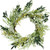 Mixed Leaves Twig Artificial Wreath, Green 12-Inch - IMAGE 1