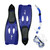18" Blue and Black Reef Diver Adult Pro Scuba Snorkeling Swimming Pool Set - Extra Small - IMAGE 1