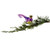 8" Purple Glass Bird with Crown Clip-On Christmas Ornament - IMAGE 2