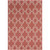 7.5' x 10.75' Red and White Contemporary Rectangular Area Throw Rug - IMAGE 1