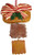 6" Beige and Brown Holly Berry Cookie Christmas Ornament - IMAGE 1